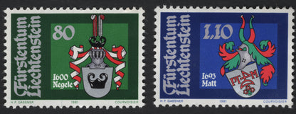 SCG5945 - Liechtenstein 1981 – Historic Coats of Arms (Negele & Matt)