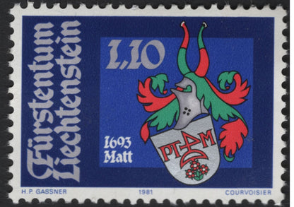 SCG5945 - Liechtenstein 1981 – Historic Coats of Arms (Negele & Matt)