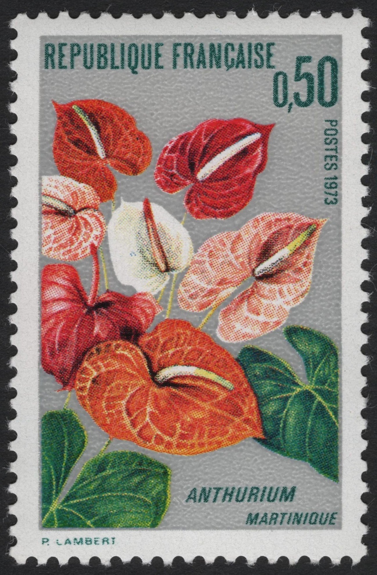 SCG6056 - France 1973 Anthurium of Martinique – Tropical Flora Series