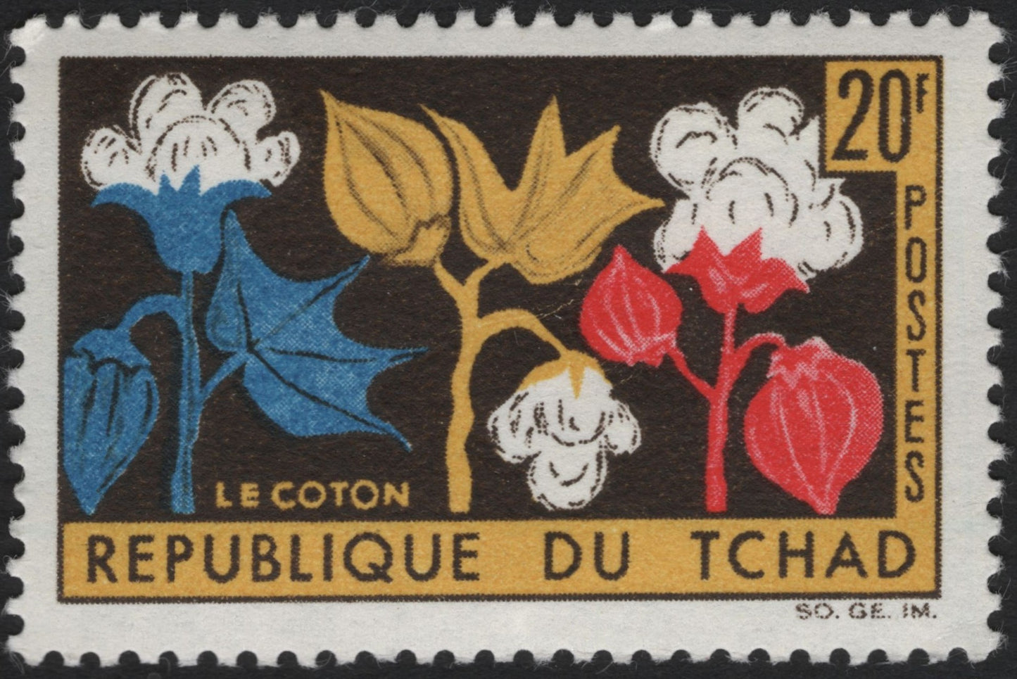 SCG6072 - Chad 20 Francs “Le Coton” – Cotton Industry Issue