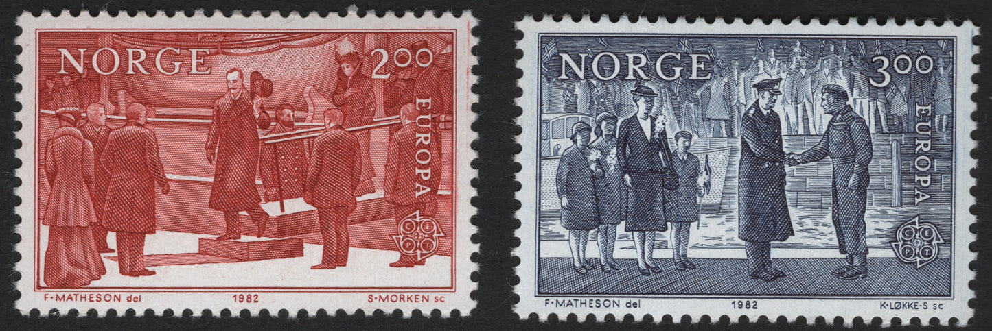SCG5811 - Norway 1982 Europa CEPT “Return and Reconciliation” Set