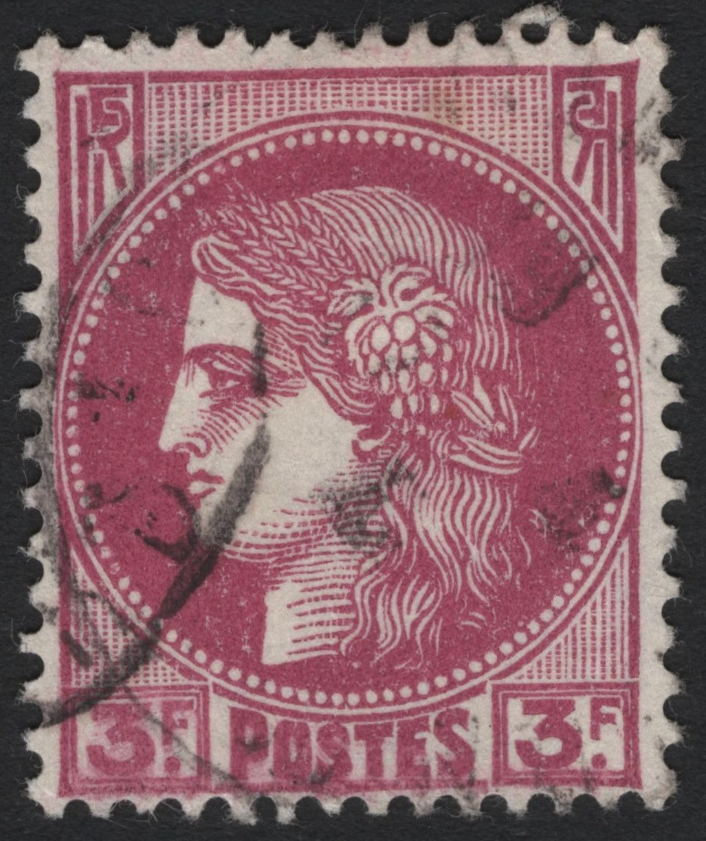 SCG6215 - France 1876 – 3 Franc Carmine "Ceres" Type Sage Issue