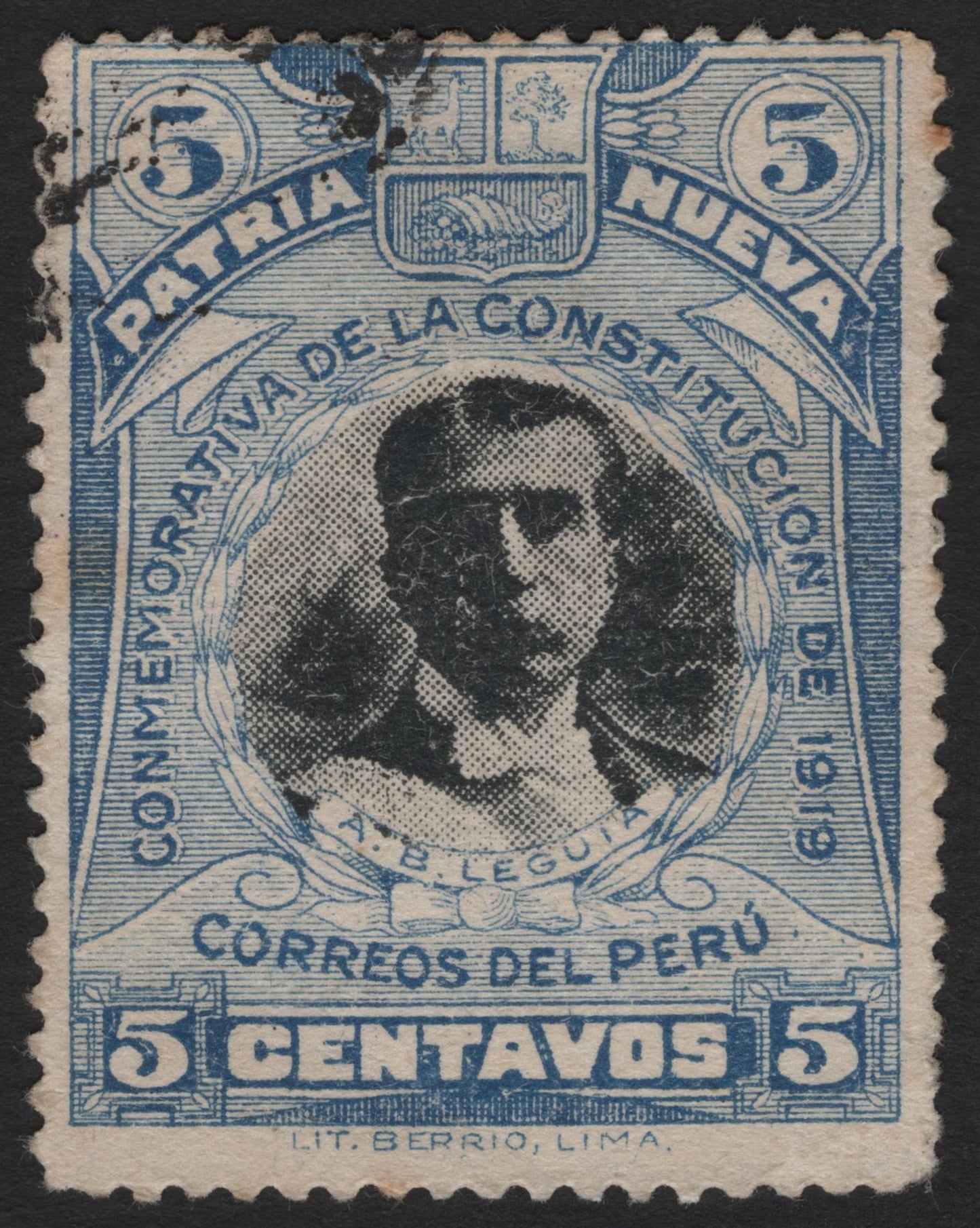 SCG6218 - Peru 1919 – 5 Centavos “Patria Nueva” Commemorative Issue