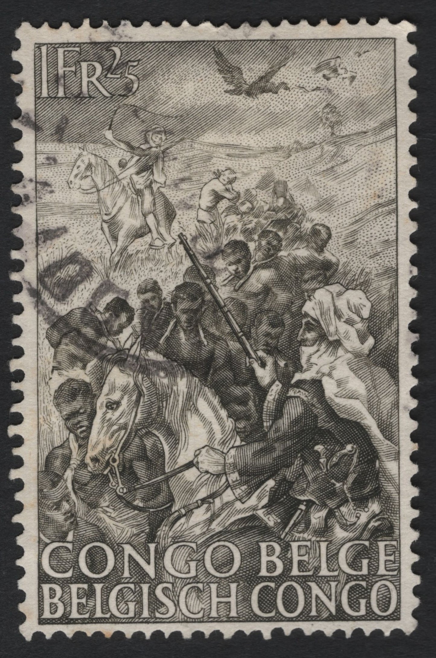 SCG6221 - Belgian Congo – 1.25 Franc “Colonial Scene”