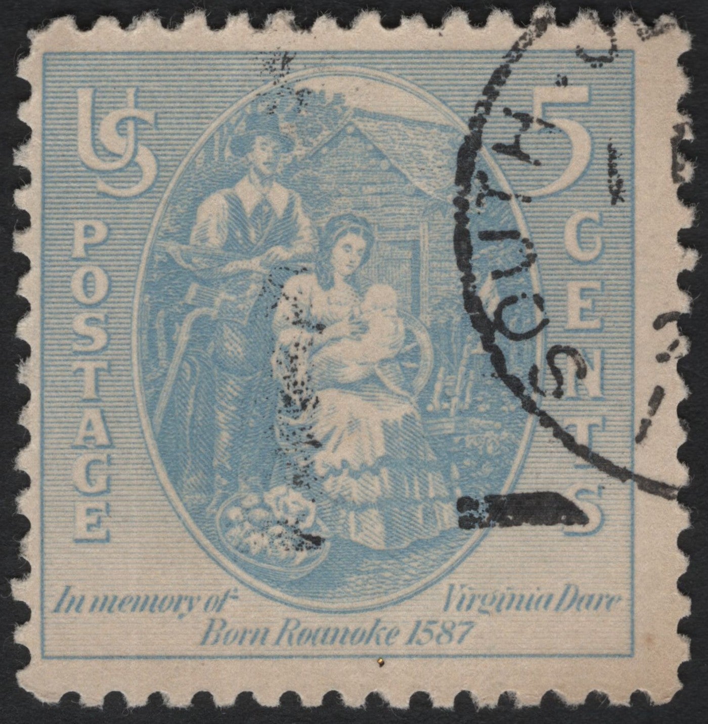 SCG6199 - United States 1937 – Virginia Dare Memorial 5¢ Blue