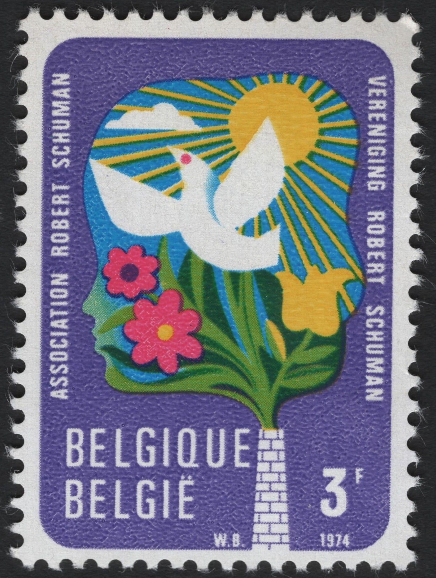 SCG6247 - Belgium 1974 – Robert Schuman Association: Dove of Peace