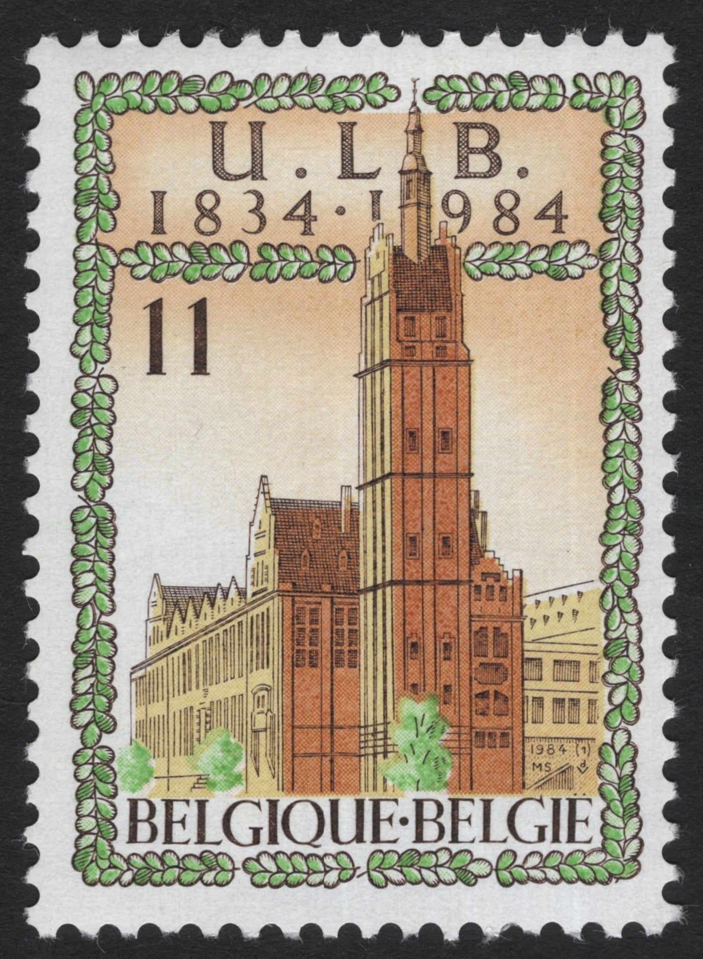 SCG6226 - Belgium 1984 – 150th Anniversary of Université Libre de Bruxelles (U.L.B.)