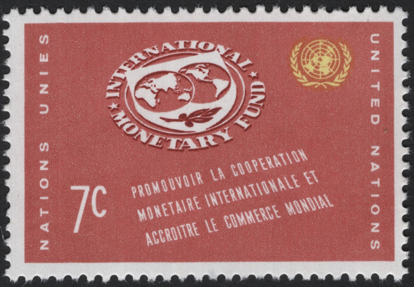 SCG6322 - United Nations 7¢ International Monetary Fund Issue (1965)