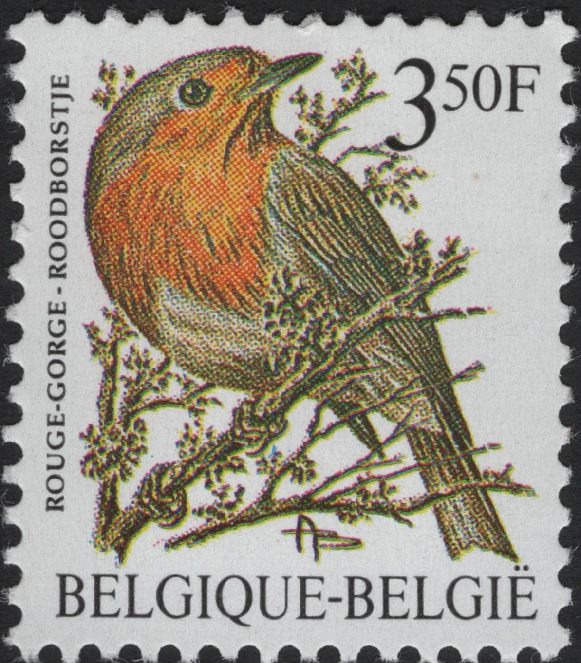 SCG6323 - Belgium 3.50F “European Robin” (Rouge-Gorge / Roodborstje)