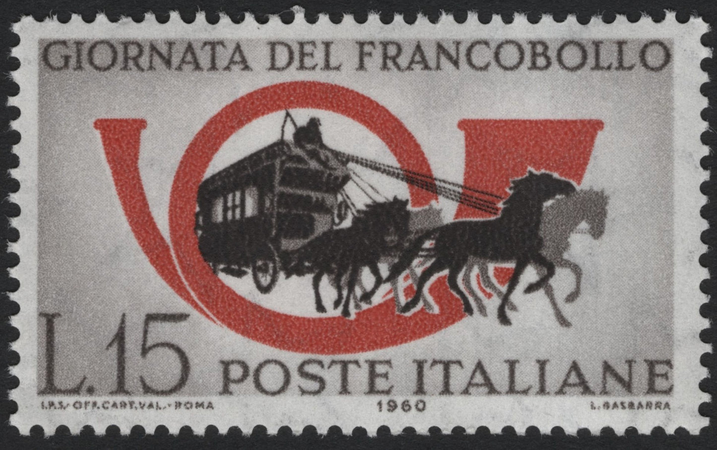 SCG6324 - Italy 1960 “Giornata del Francobollo” – Day of the Postage Stamp