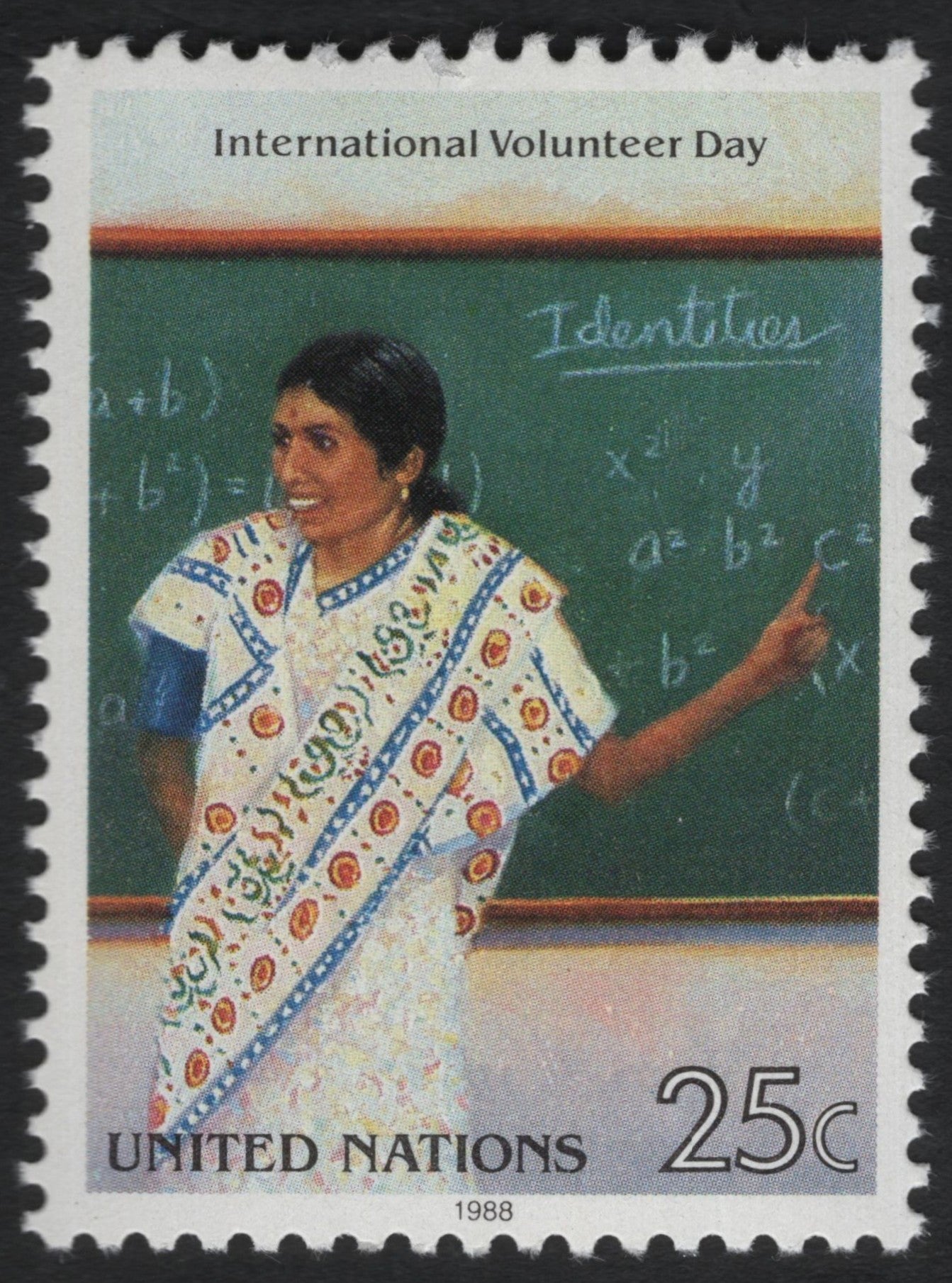 SCG6334 - United Nations 1988 – International Volunteer Day (Teacher with Blackboard)