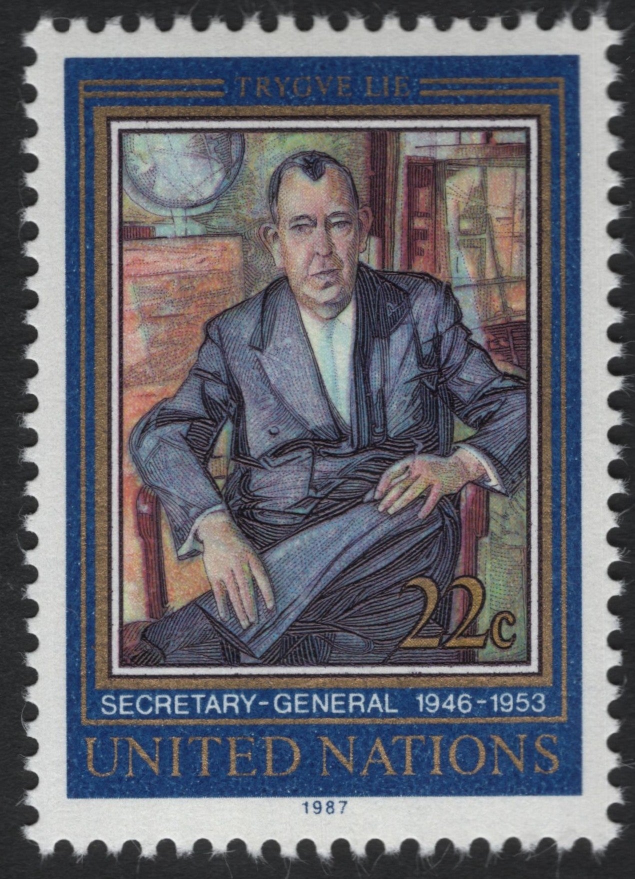 SCG6335 - United Nations 1987 – Trygve Lie, First Secretary-General (1946–1953)
