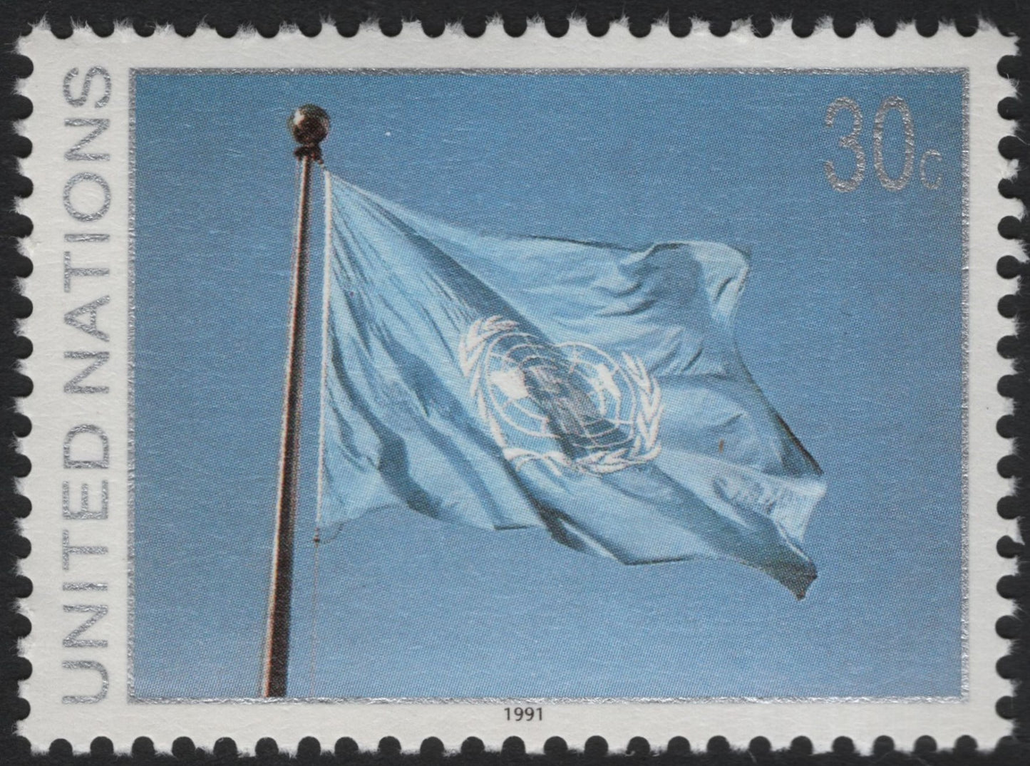 SCG6337 - United Nations Flag – 1991 Issue (30¢)