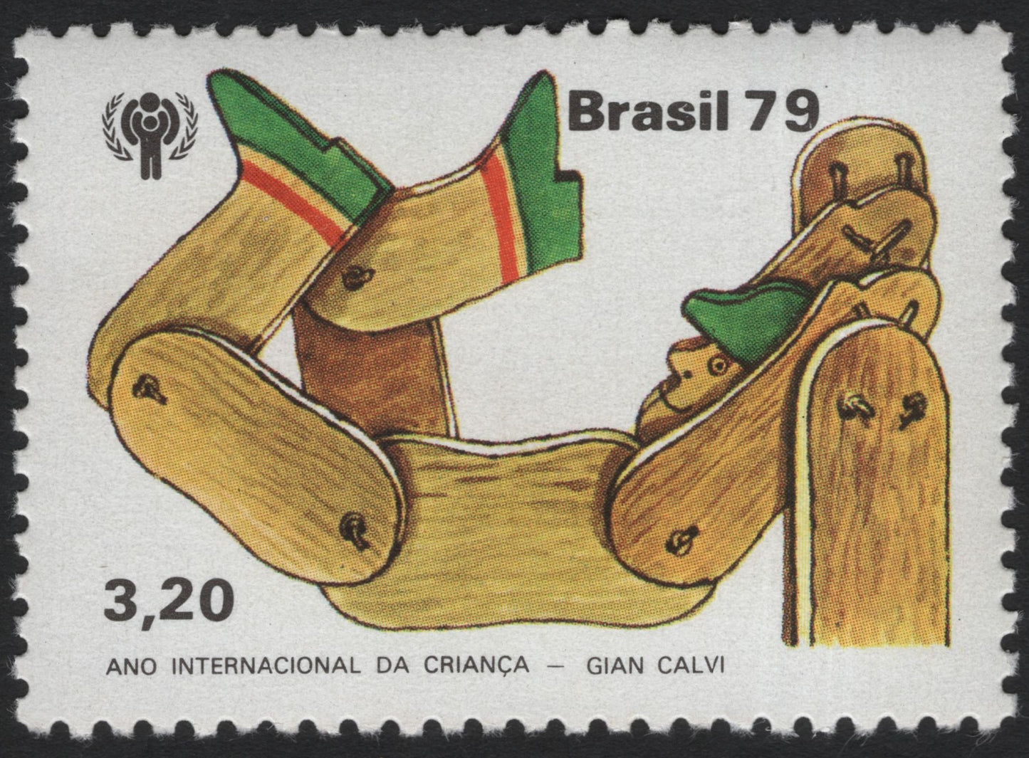 SCG6376 - Brazil 1979 – International Year of the Child (Wooden Toy Figure by Gian Calvi)