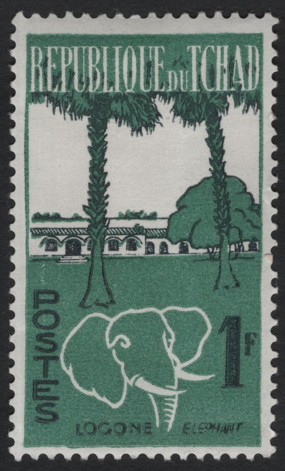 SCG6379 - Chad 1960s – Logone Elephant (1 Franc)