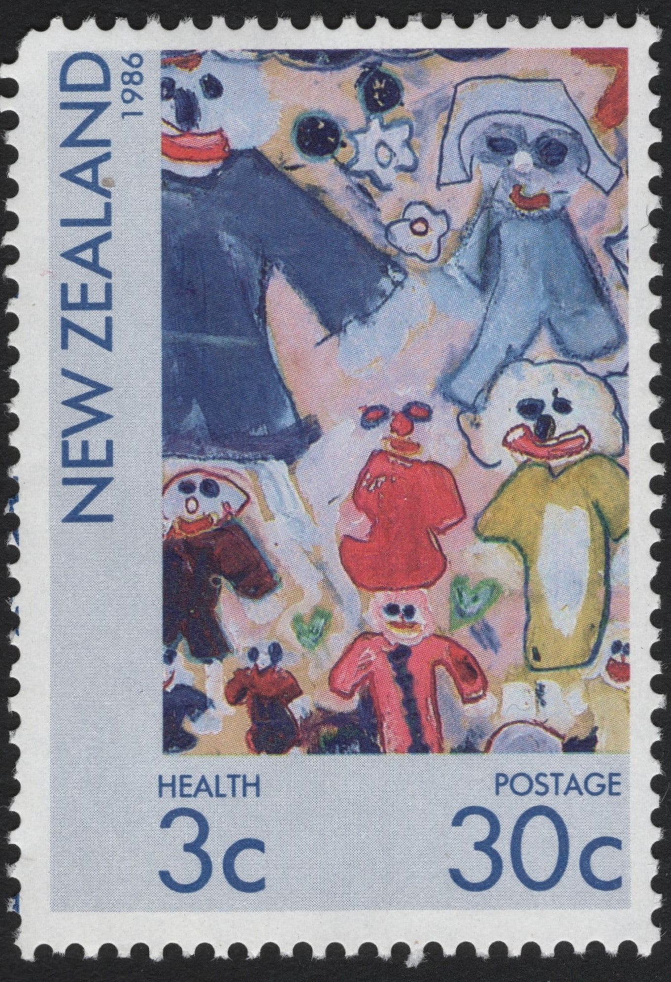 SCG6367 - New Zealand 1986 – Children’s Art Health Stamp