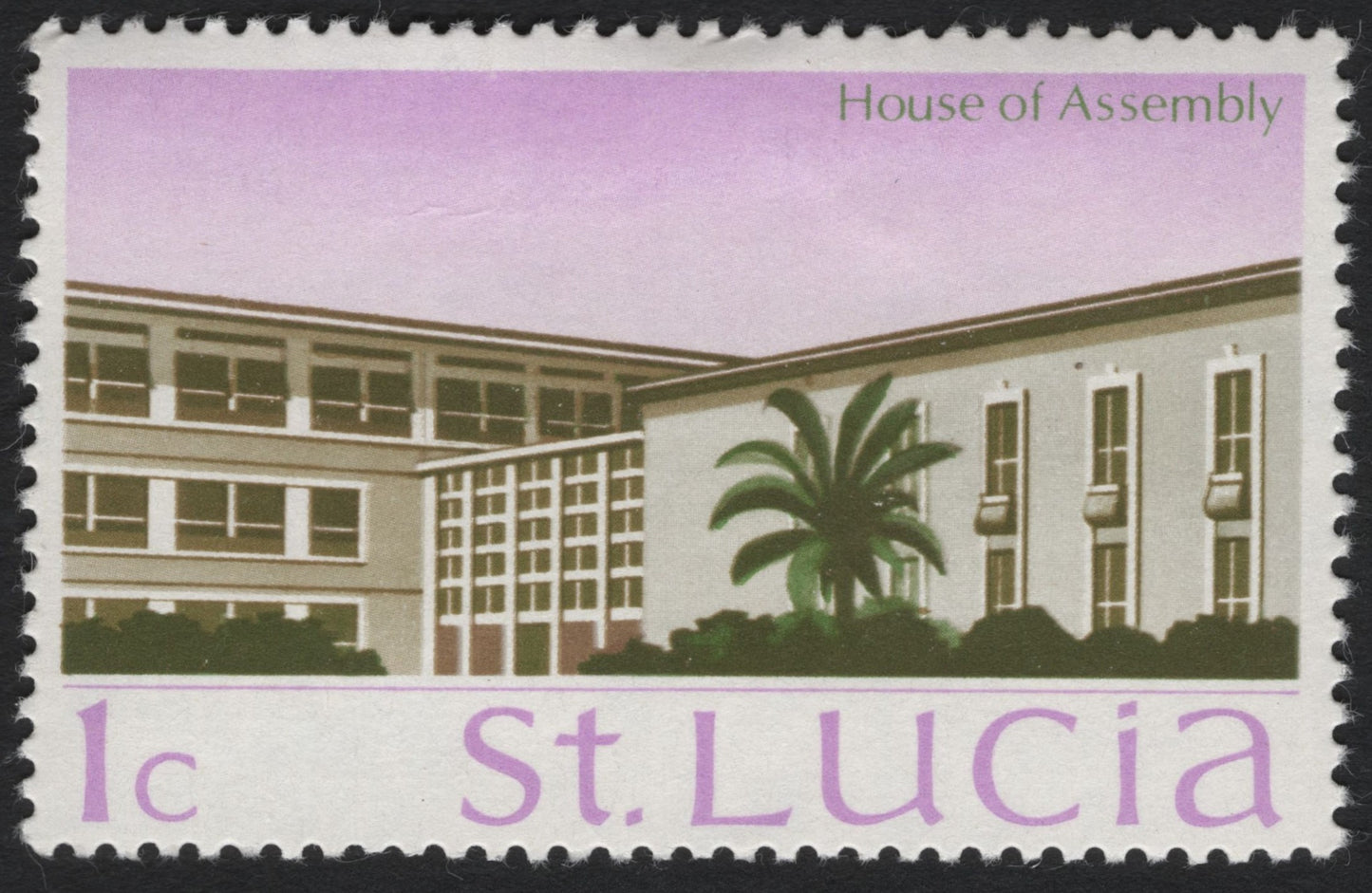 SCG6400 - St. Lucia 1 Cent – House of Assembly (Government Buildings Series)