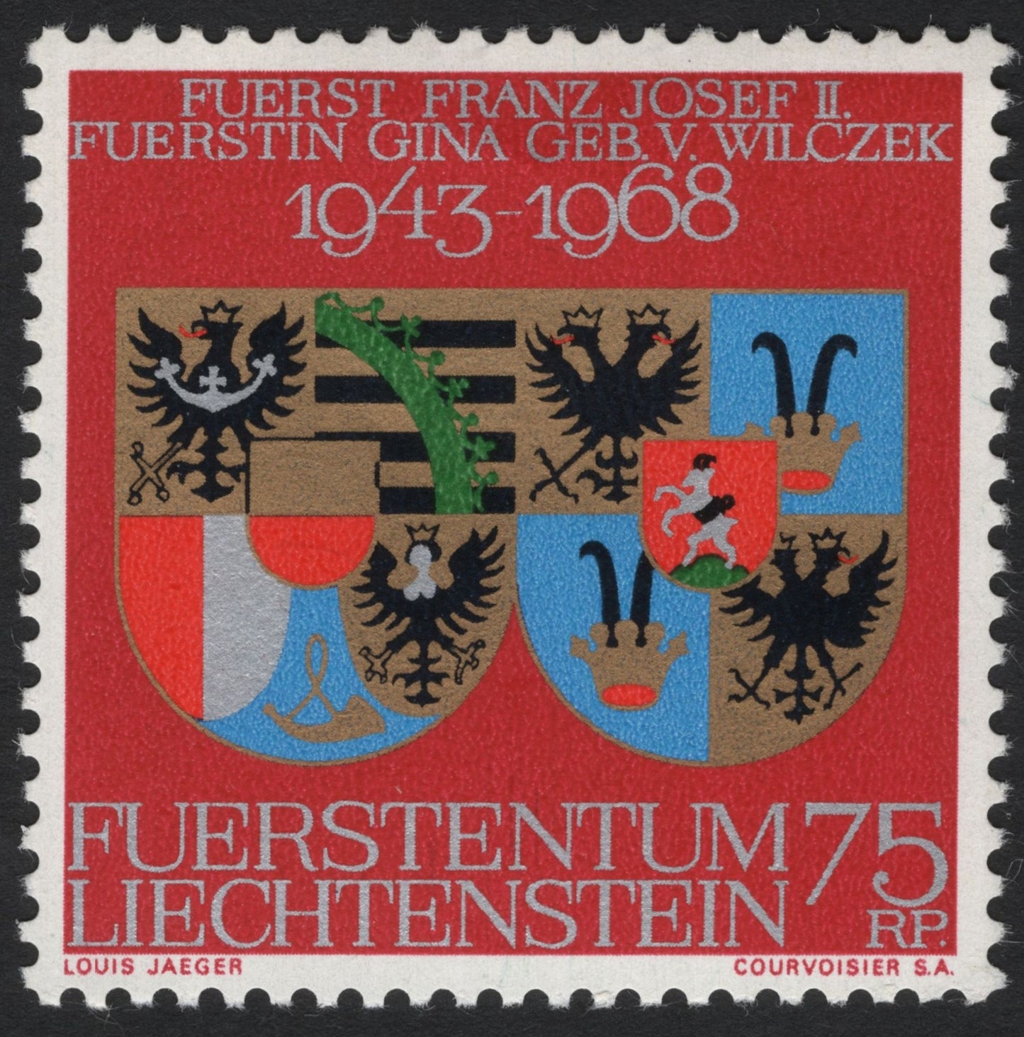 SCG6392 - Liechtenstein 1968 – 25th Wedding Anniversary of Prince Franz Josef II and Princess Gina