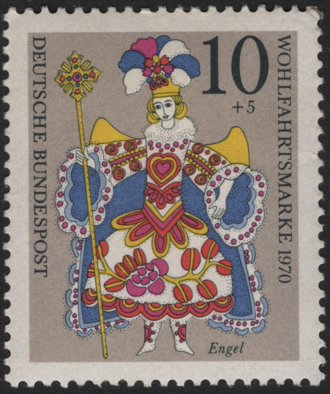 SCG6623 - Germany 1970 Welfare Stamp – “Engel” (Angel)