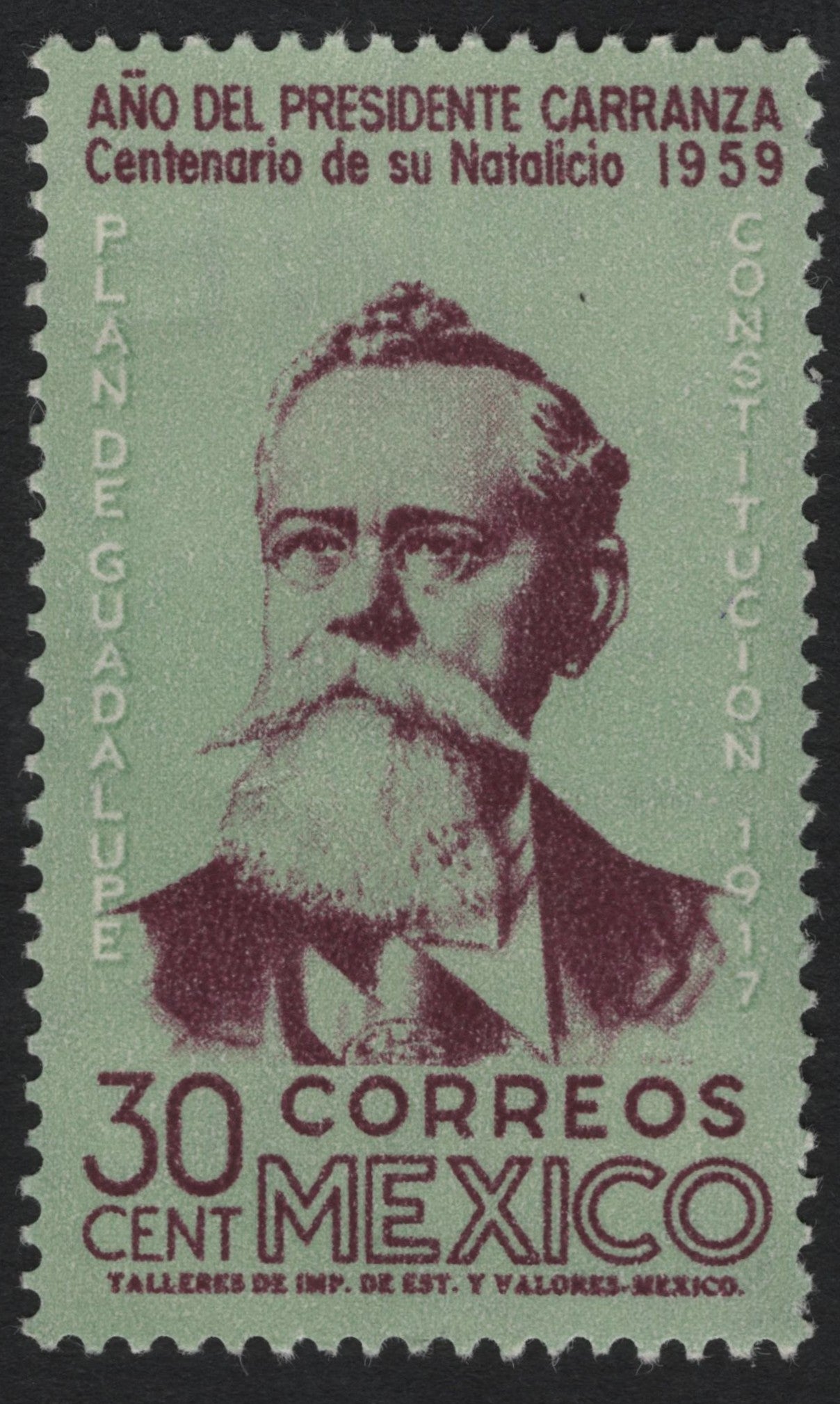 SCG6628 - Mexico 1959 – Centenary of President Venustiano Carranza’s Birth