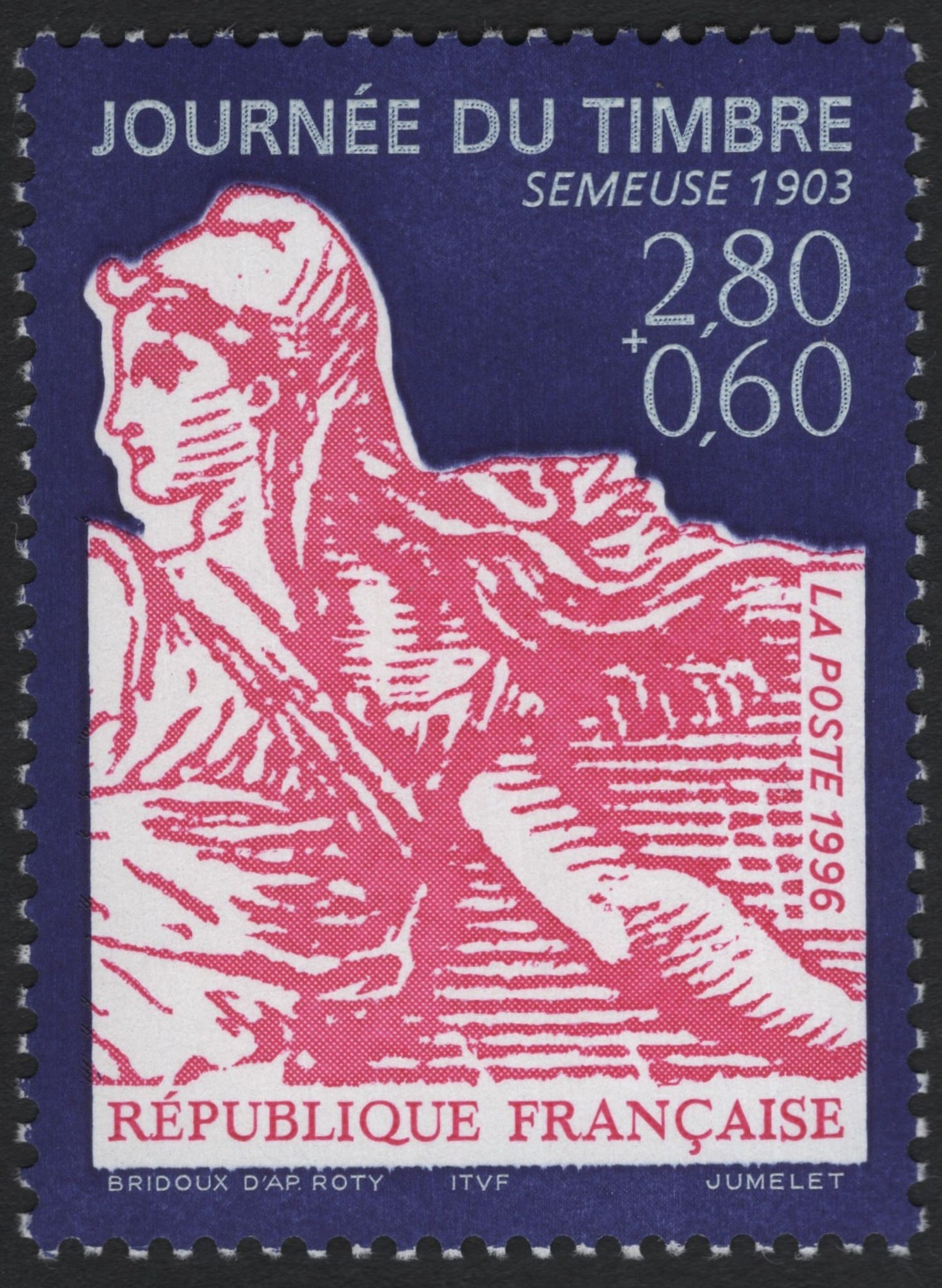 SCG6642 - France 1996 – Journée du Timbre: The Sower (Semeuse) 1903 Tribute
