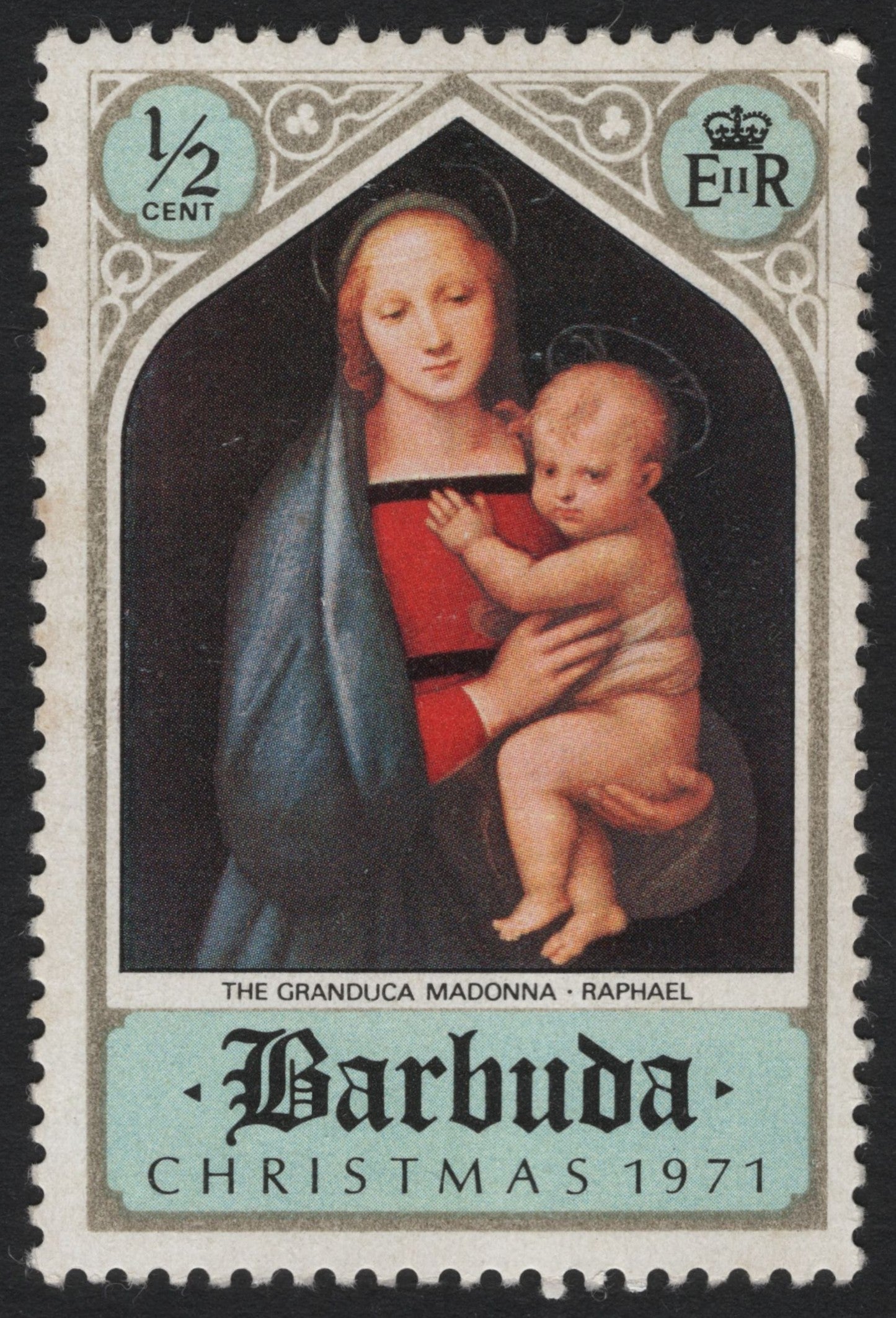 SCG6946 - Barbuda – Christmas 1971 (½ Cent, “The Granduca Madonna”)