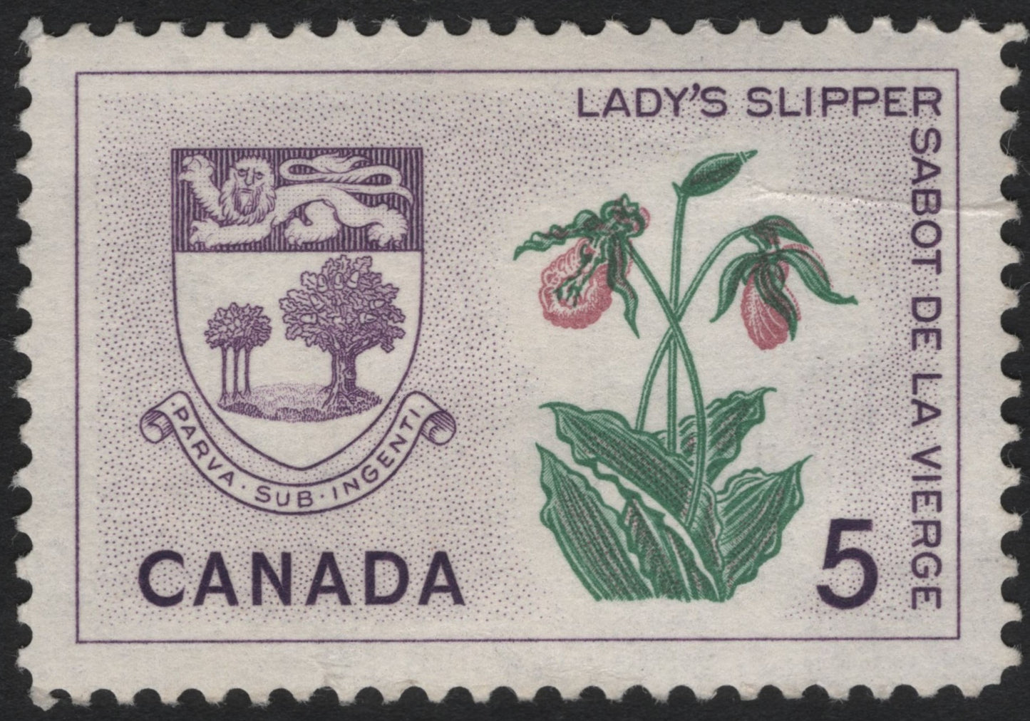 SCG7059 - Canada 5¢ “Lady’s Slipper” (1960s Provincial Flower Series)