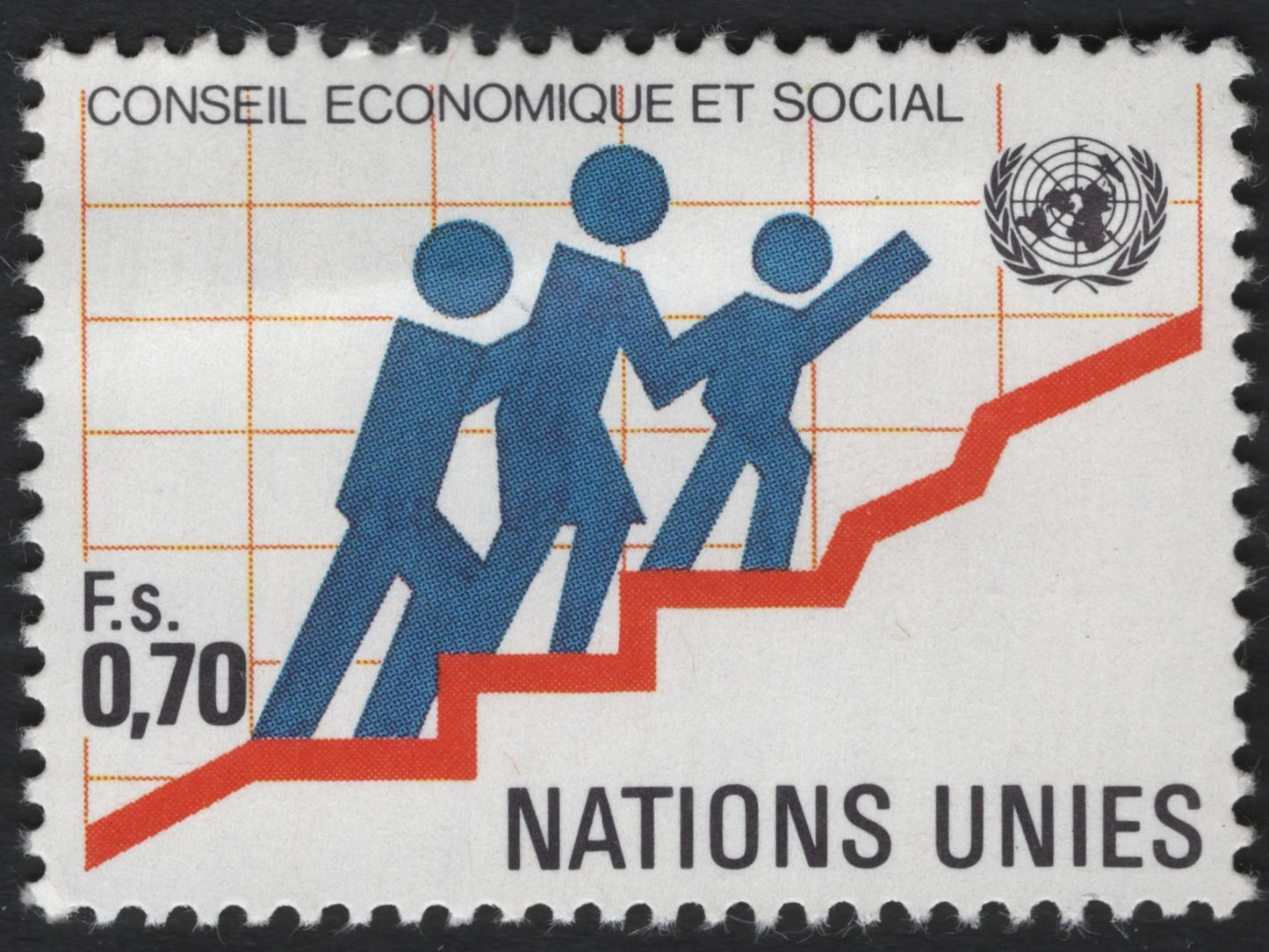 SCG7063 - United Nations (Geneva) 1974, 0.70 F.S. “Economic and Social Council”