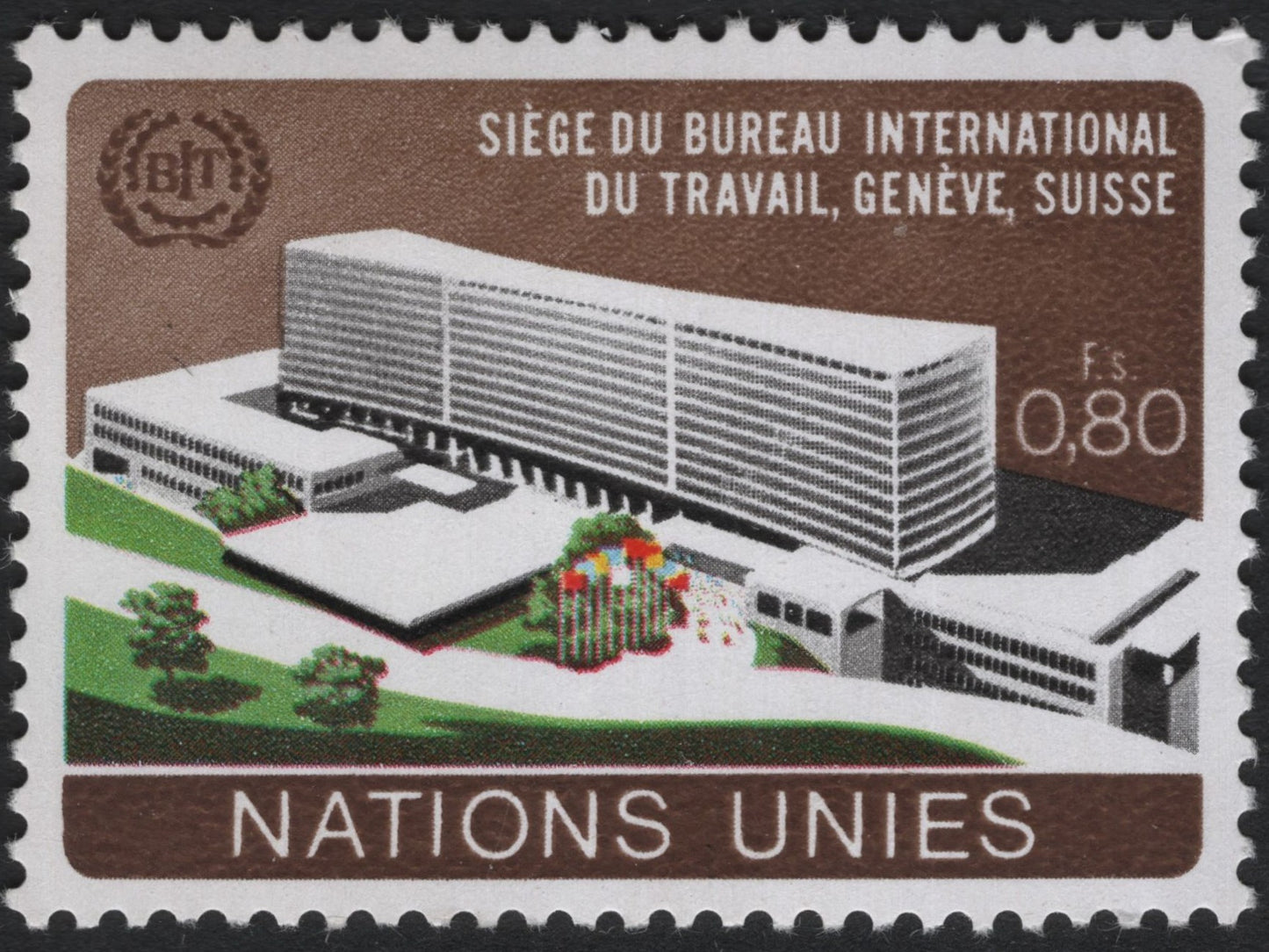 SCG7067 - United Nations (Geneva) 0.80 Francs, Headquarters of the International Labour Office
