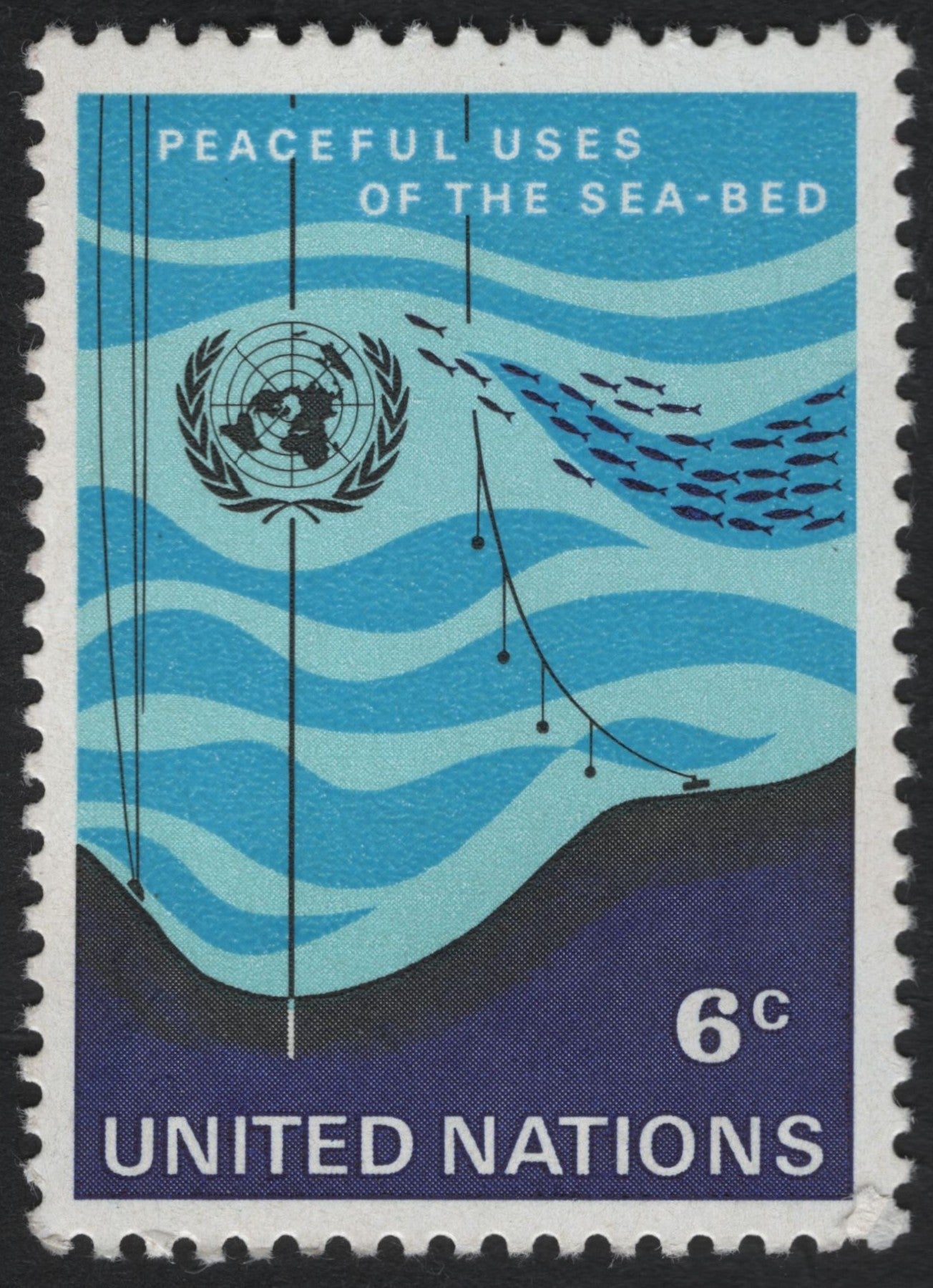 SCG7048 - United Nations 1971 – Peaceful Uses of the Sea-Bed (6¢)
