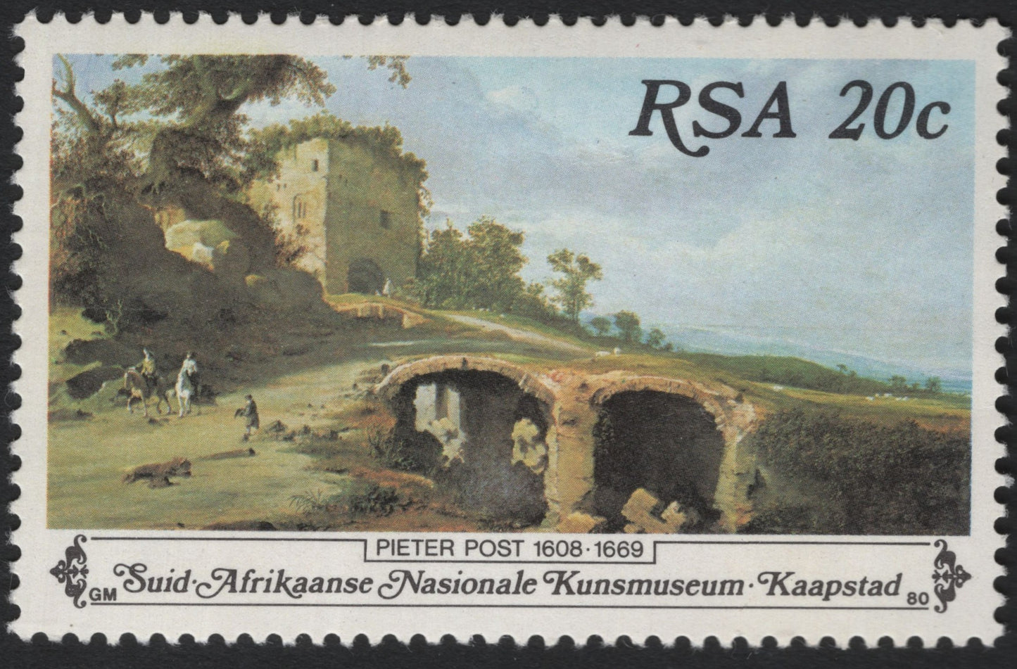 SCG6937 - South Africa 1980 (RSA 20c “Landscape with Ruins” by Pieter Post)