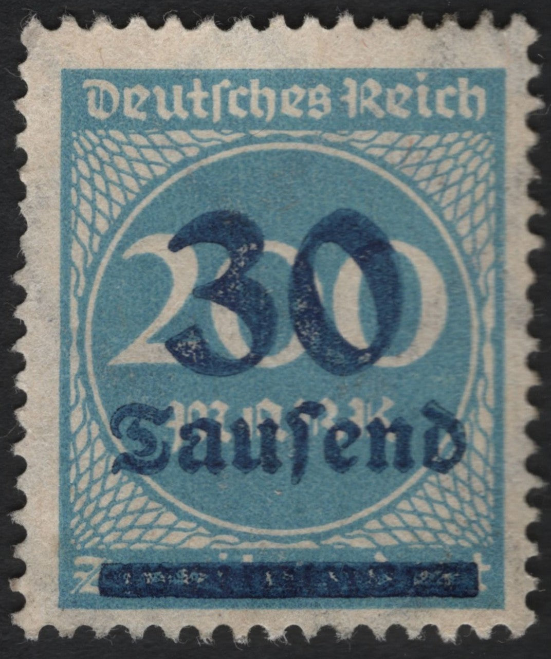 SCG7285 - Germany (Deutsches Reich) – 1923 Inflation Overprint “30 Tausend” Stamp
