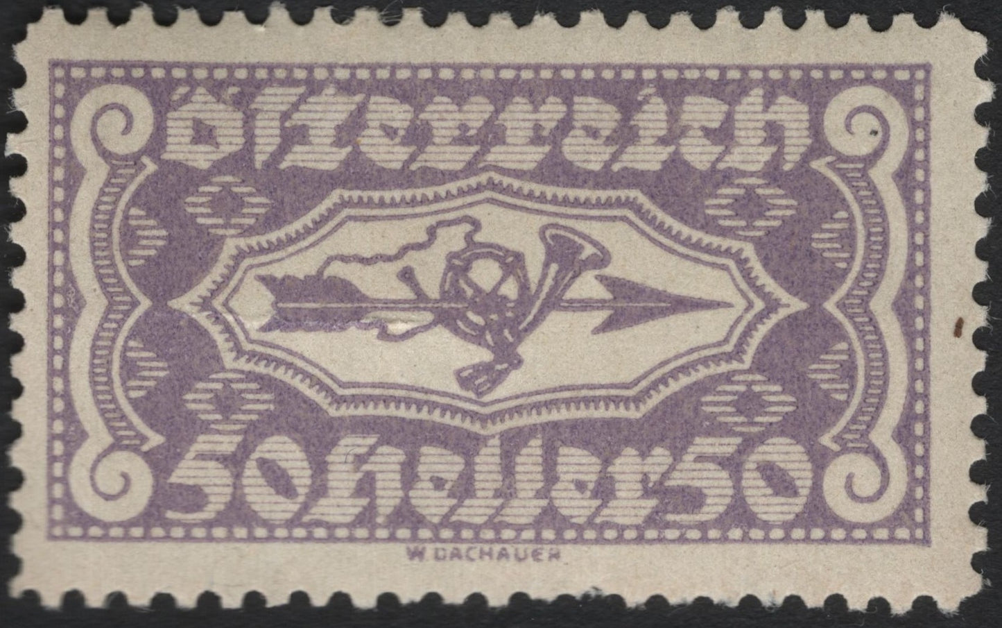 SCG7289 - Austria 1922 – Posthorn Issue (50 Heller, Violet)