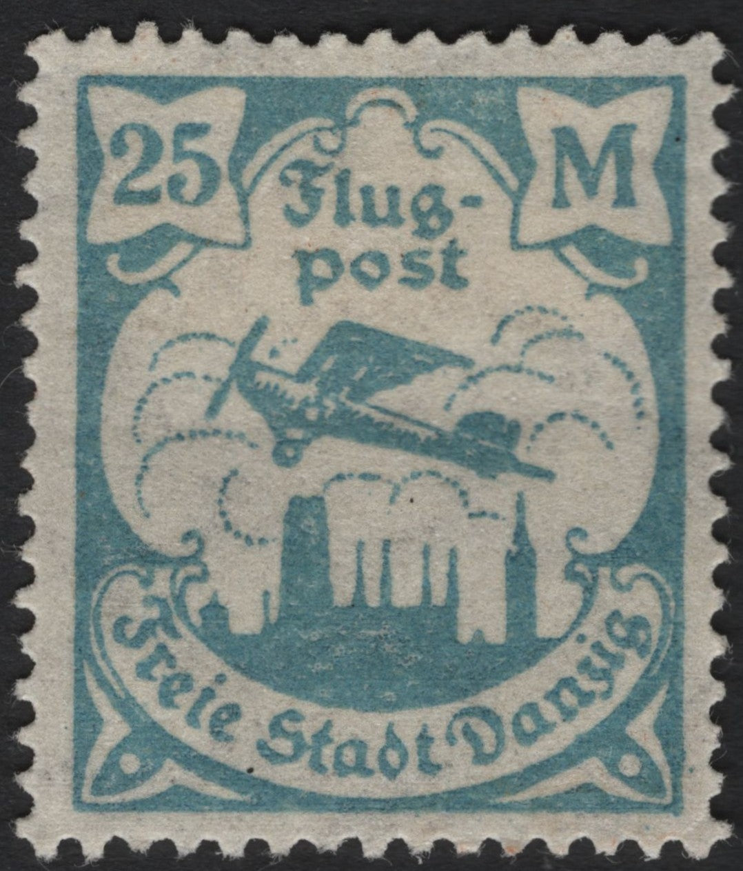 SCG7330 - Freie Stadt Danzig – 25 Mark Airmail Stamp (1923)