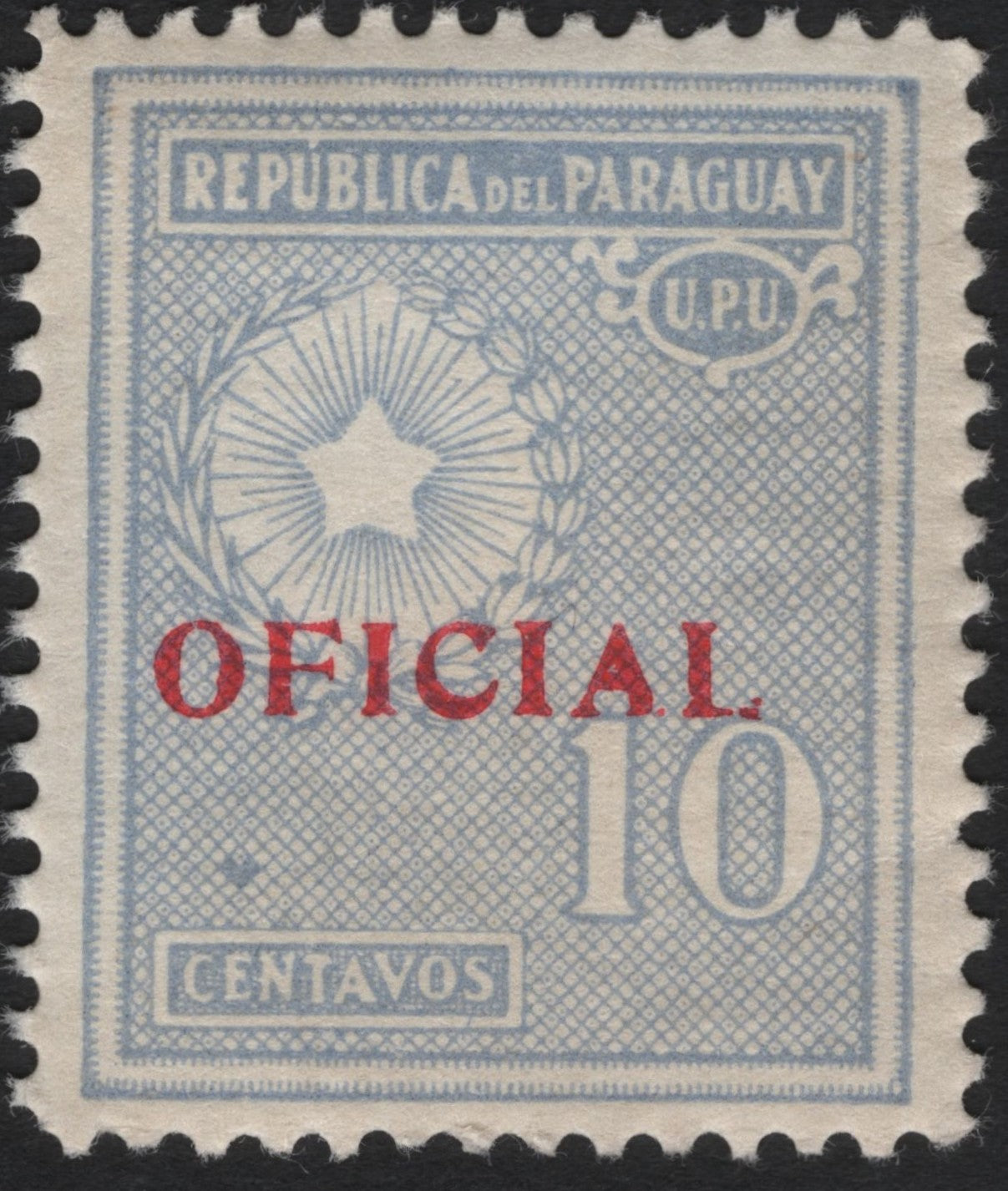 SCG7343 - Paraguay 1904 Official Overprint – 10 Centavos (U.P.U. Issue)
