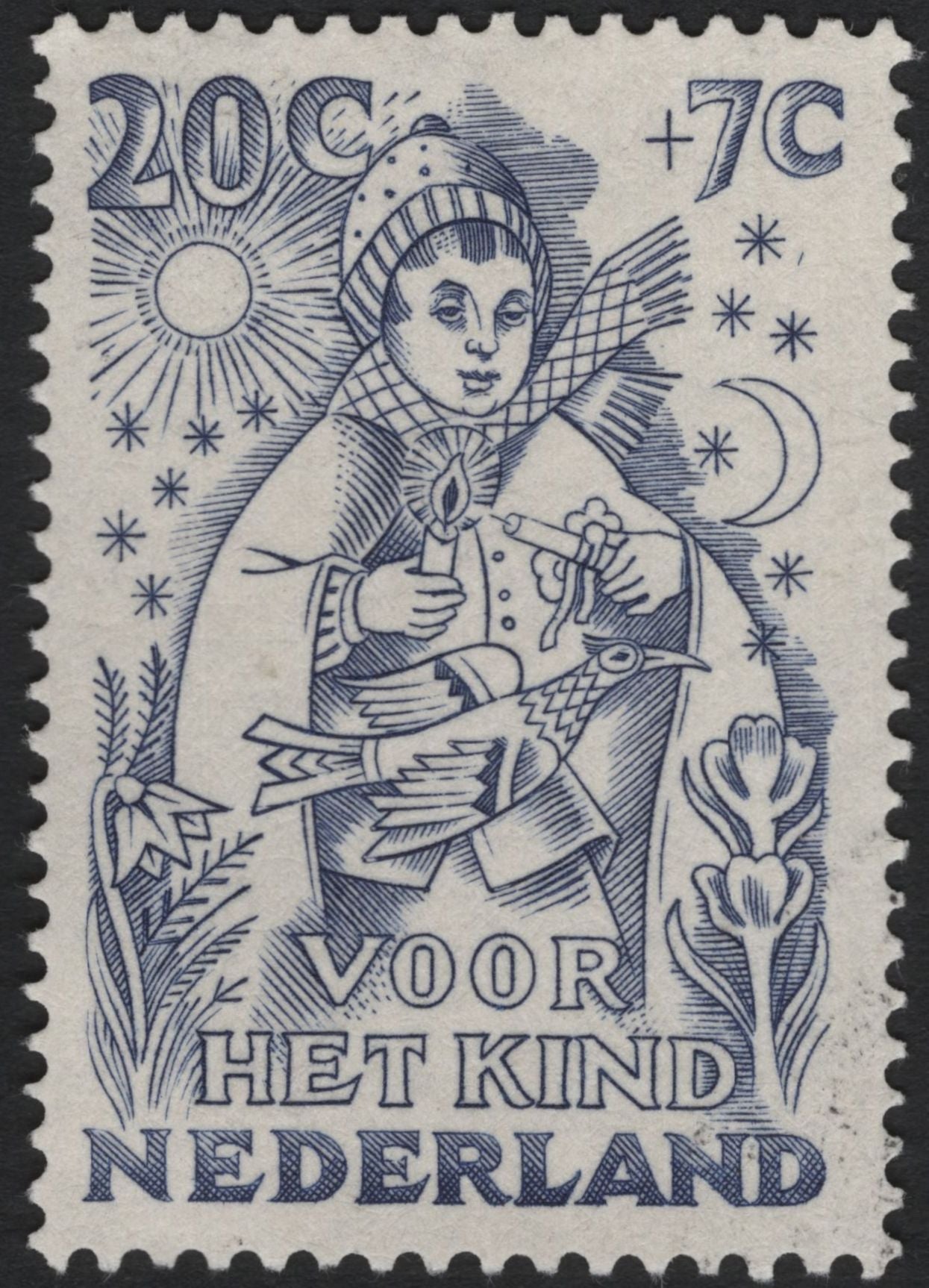 SCG7446 - Netherlands “Voor Het Kind” Semi-Postal Set – 1951