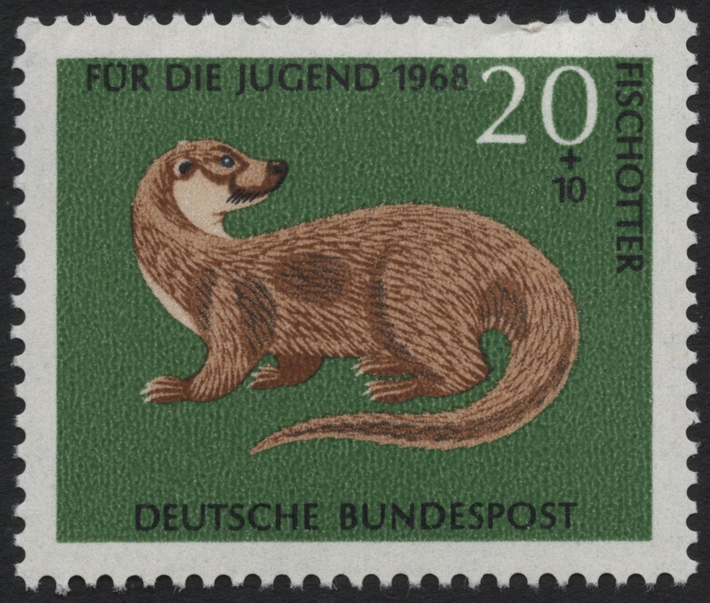 SCG7680 - Germany 1968 – Otter ("Fischotter") – Youth Welfare Semi-Postal