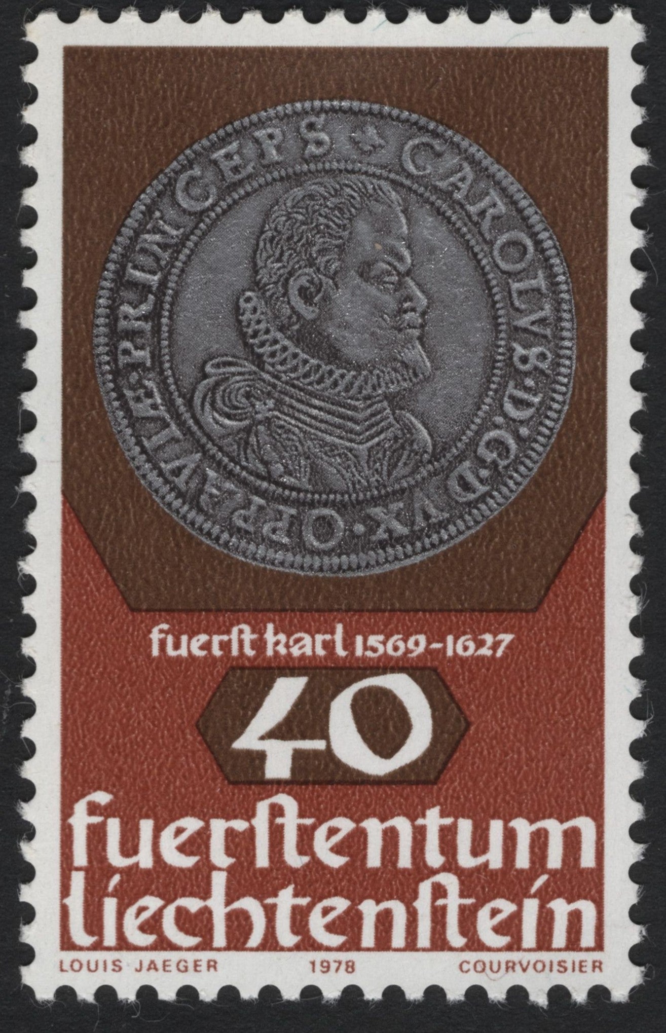 SCG7730 - Prince Karl of Liechtenstein Commemorative – 40 Rp (1978)