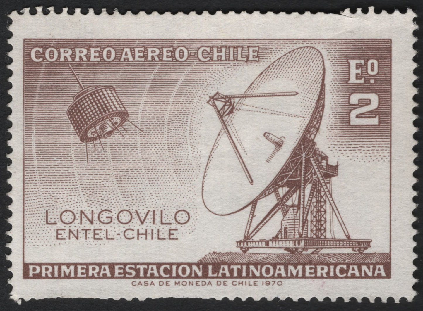 SCG7775 - Chile 1970 “Longovilo Earth Station” Airmail Stamp
