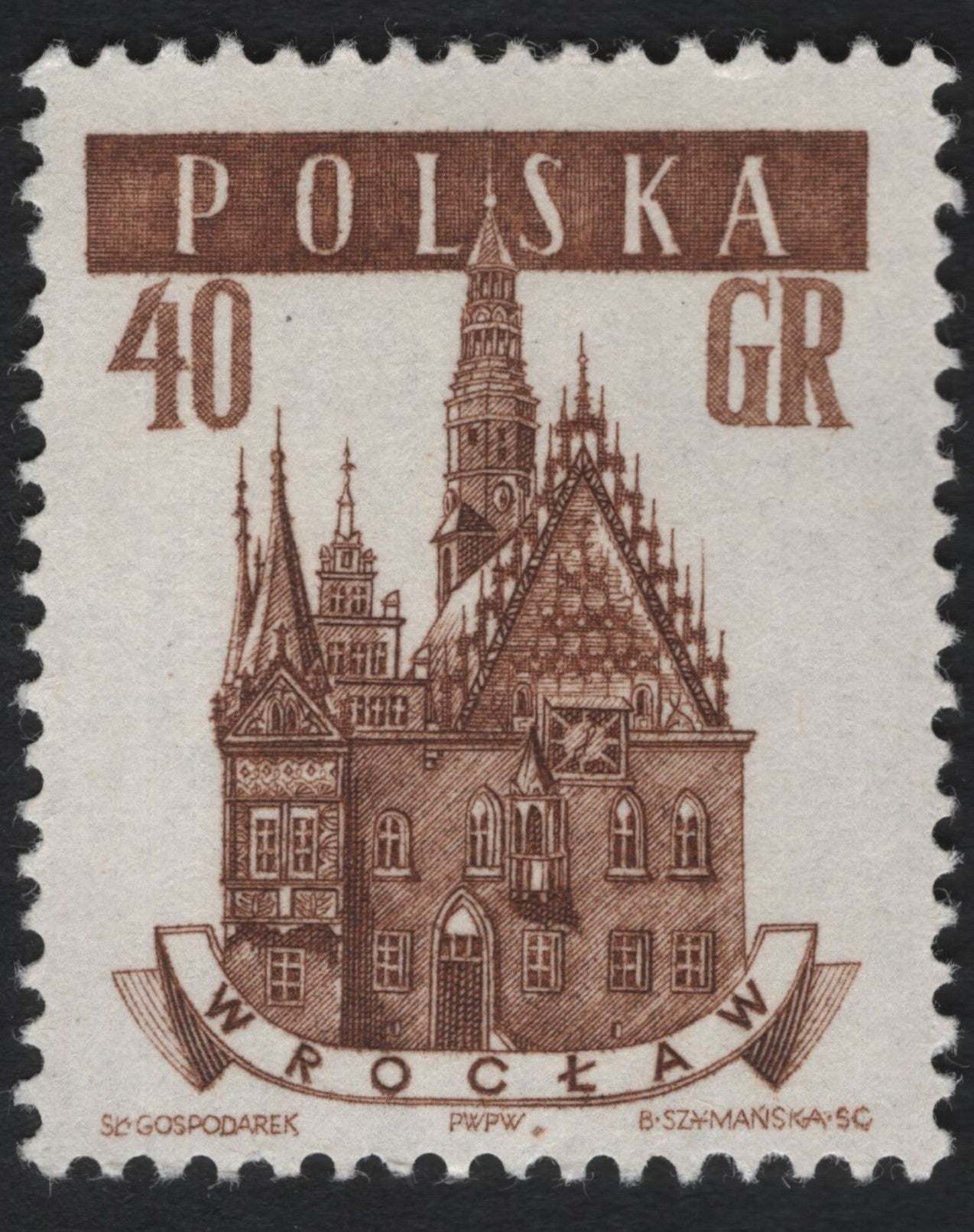 SCG7758 - Poland 1960s – Wrocław Town Hall, 40 Groszy