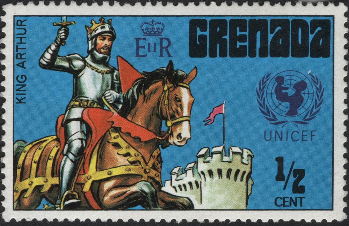 SCG7830 - Grenada ½ Cent “King Arthur” UNICEF Issue (c. 1970s)