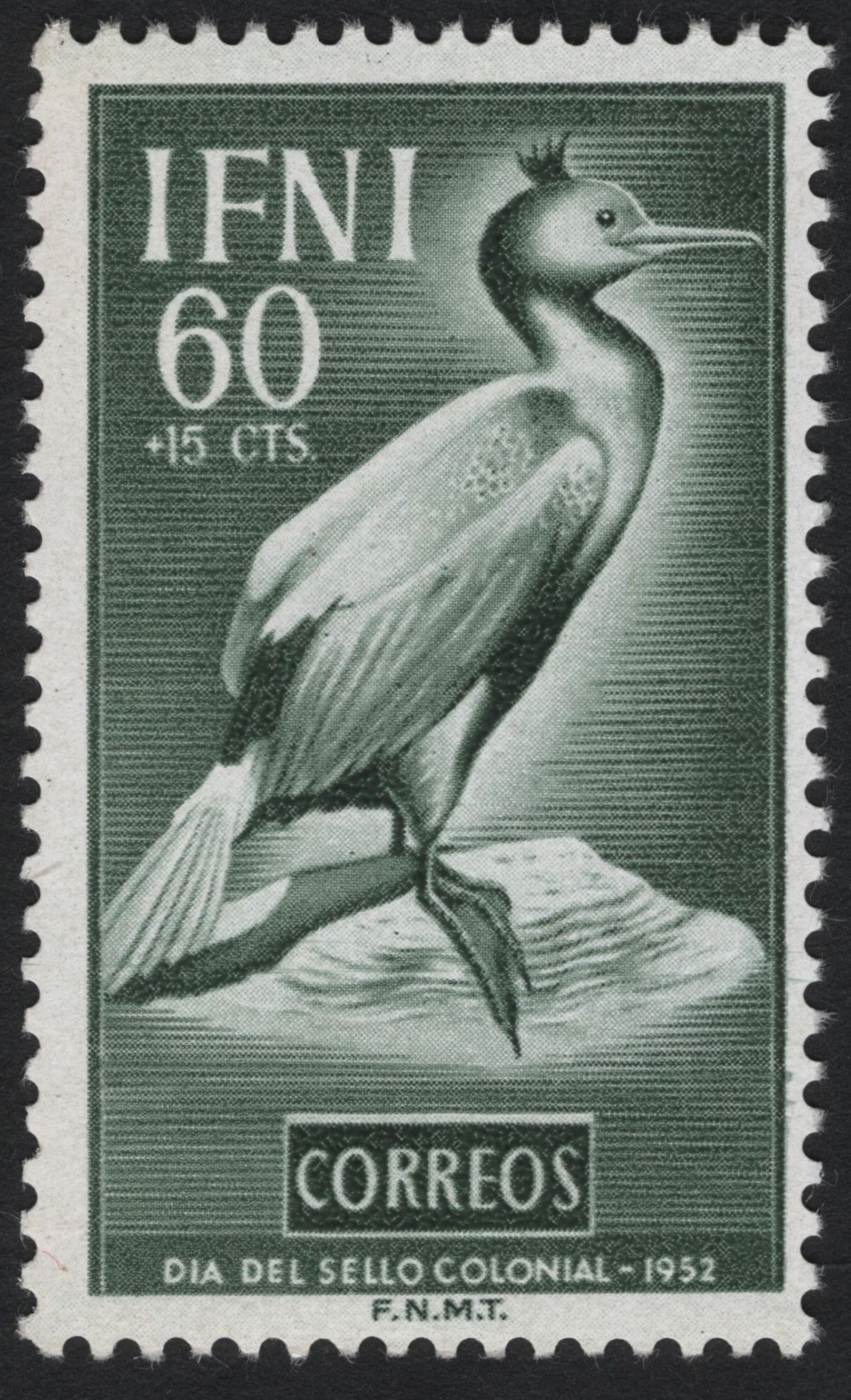 SCG7837 - IFNI 1952 Colonial Stamp Day – Great Crested Grebe