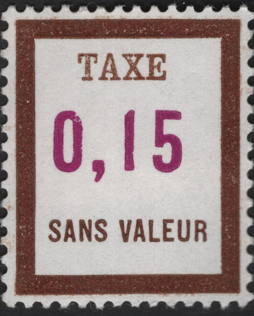 SCG7866 - France Postage Due “Sans Valeur” 0.15 Fr — 1949–1953