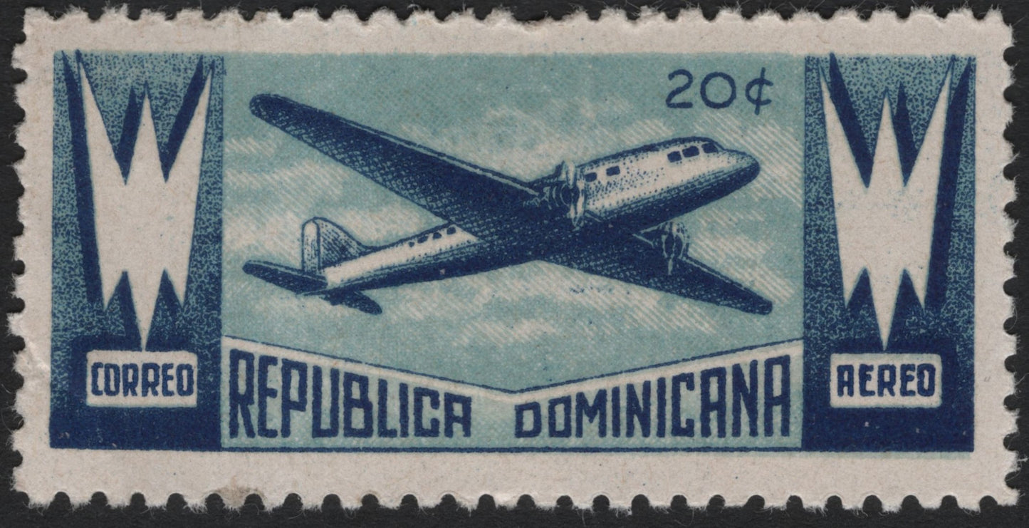 SCG7888 - Dominican Republic 20¢ Airmail Plane Stamp