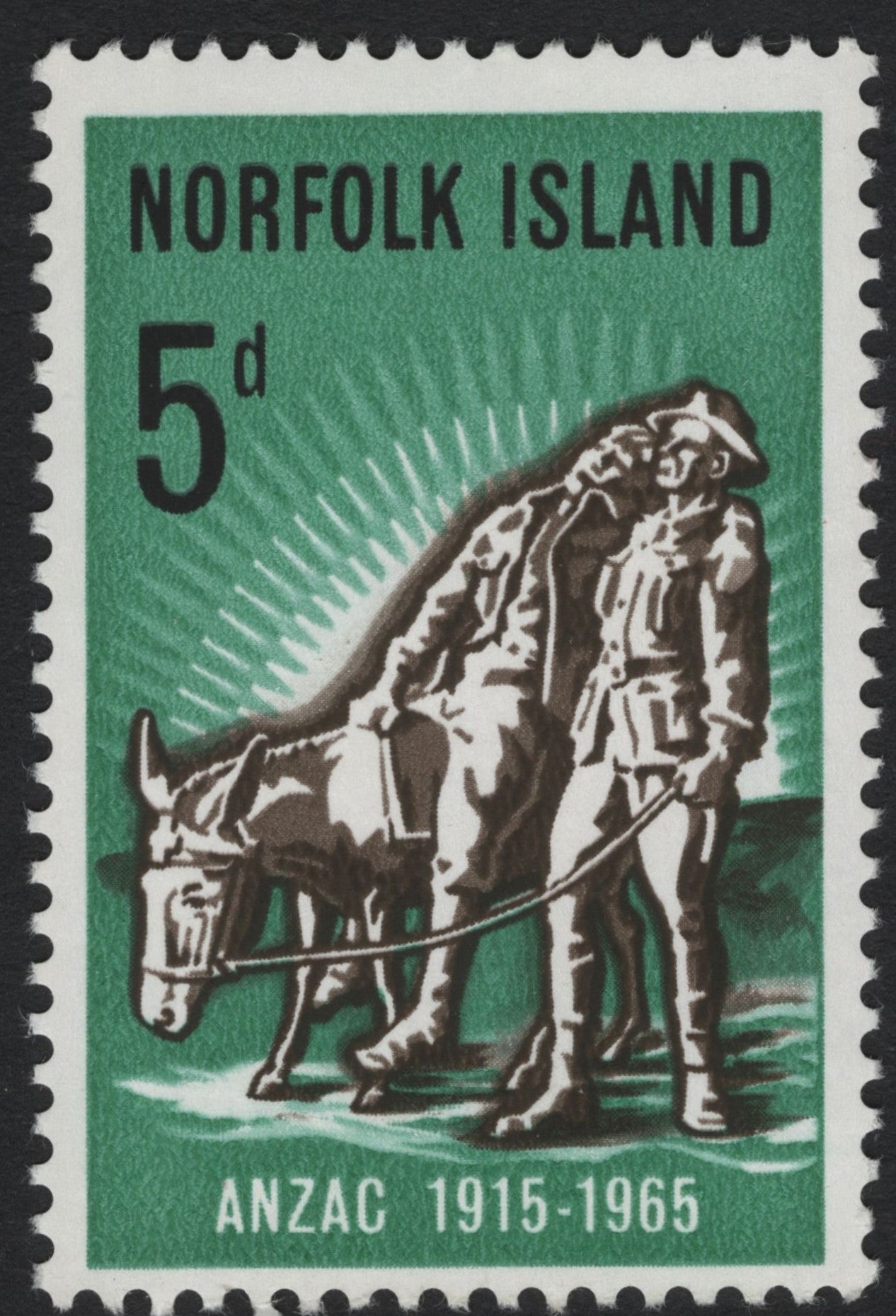 SCG7905 -  Norfolk Island 1965 – ANZAC 50th Anniversary Stamp