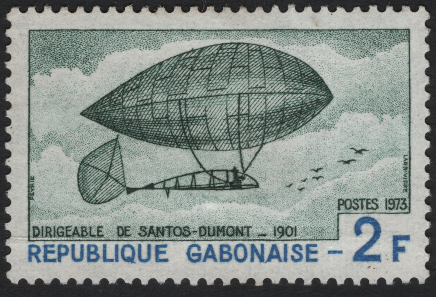 SCG7899 - Gabon 1973 – Santos-Dumont’s Airship, 1901