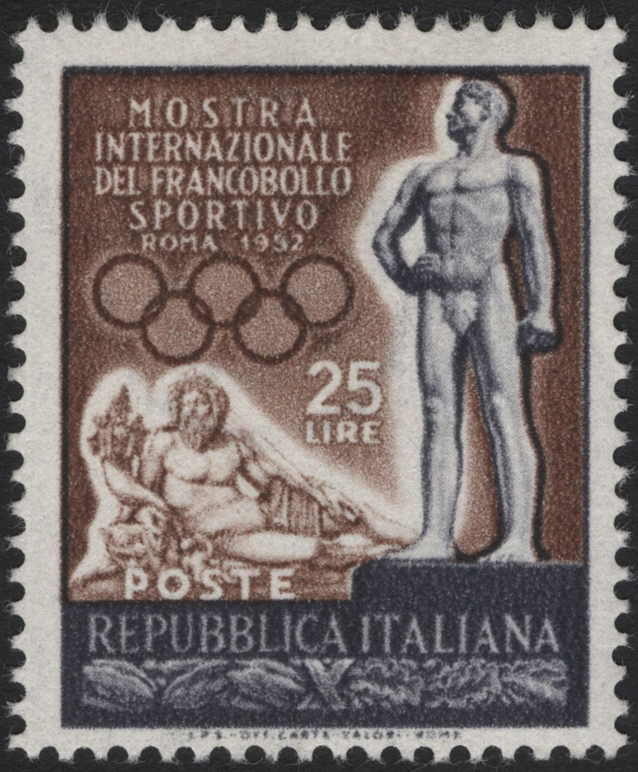 SCG8018 - Italy 1952 – International Sports Stamp Exhibition, Rome