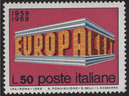 SCG8058 - Italy 1969 Europa CEPT 10th Anniversary Stamps
