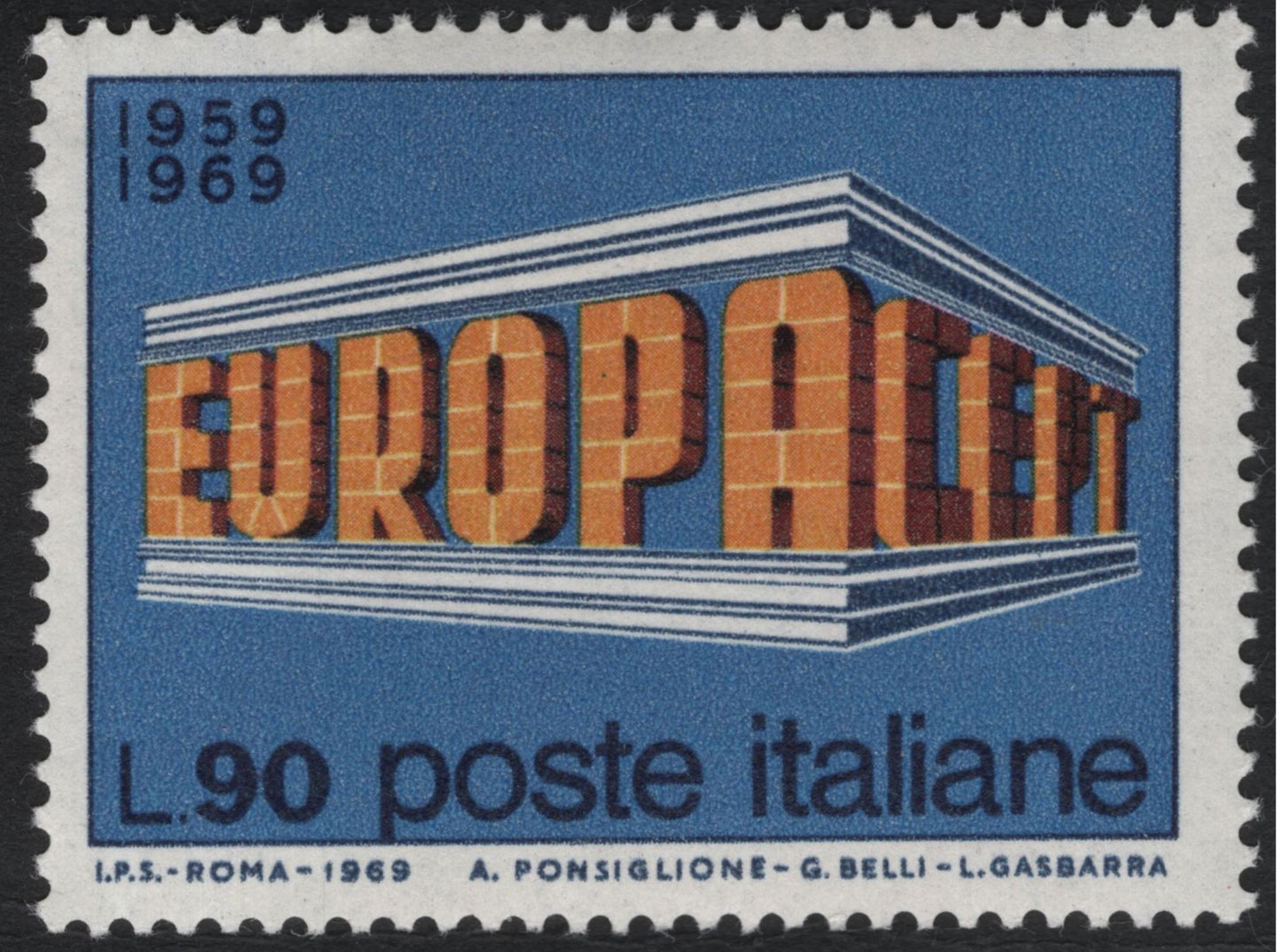SCG8058 - Italy 1969 Europa CEPT 10th Anniversary Stamps