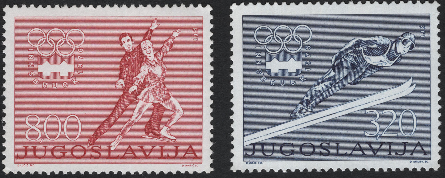 SCG8067 - Yugoslavia 1976 Winter Olympics – Innsbruck Games Commemorative Set
